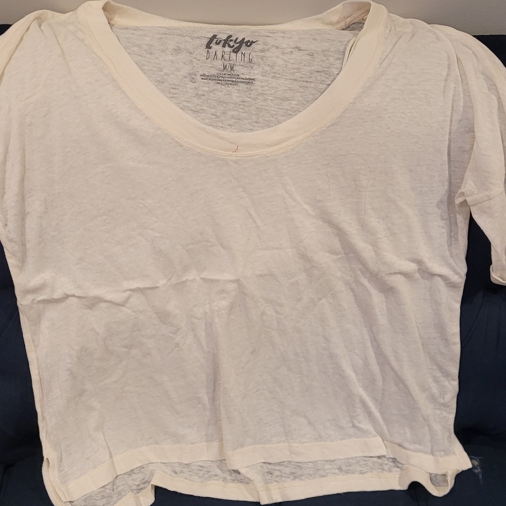 Tokyo darling white crop top M